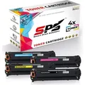 4er Multipack Set Kompatibel für HP Color Laserjet CM1013 MFP Drucker Toners HP 125A CB540A Schwarz, CB541A Cyan, CB542A Gelb, CB543A Magenta