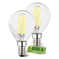 2er Set Filament LED E14 Tropfen warmweiß 2.5W 525lm