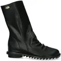 Laura Vita Damen Stiefelette slouchy Leder Boot geraffter Halbschaft Cyrielle 10, Größe:41 EU, Farbe:Schwarz - Schwarz - 41