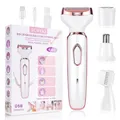 Elektrischer Rasierer für Frauen, 4-In-1 Elektrischer Damenrasierer, ACWOO