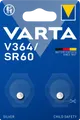 VARTA SILVER Coin V364/SR60 Blister 2 Uhrenbatterien, SILVER Coin
