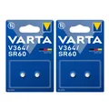 2x 2er Blister Varta Knopfzelle Silver Oxide V364 SR60 1,55 V Batterien 364