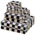 Cawoe Frottierset, Grau, Textil, Rechteckig, 50x100 cm, Oeko-Tex® Standard 100, Badtextilien, Handtuch-Sets