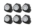 6er SET LED DEKO Steine für den Garten, Solarbeleuchtung, grau