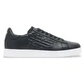 EA7 Unisex. 7X000331_AF10848 Classic Cc Schuhe schwarz (42), Leder, Wohnung, Schnürsenkel, Lässig