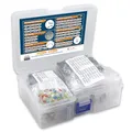 DIYoung 1390 Stück Elektronisches Komponenten Kit, mit LED-Dioden, Metallschichtwiderständen, Elektrolytkondensatoren Paket, Keramikkondensatoren, Transistoren, Dioden