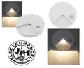 LED Treppenlicht mit Bewegungsmelder Akkubetrieb, warmweiß, slim: 14mm flach