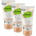 3 x alverde Naturkosmetik - Tagescreme / Gesichtscreme cc Color Correction Perfekter Teint LSF 6 (3 x 50 ml)