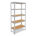 shelfplaza® 200x110x60cm Home Schwerlastregal verzinkt/Metallregal mit 5 Böden/Kellerregal Metall, Garagenregal, Werkstattregal oder Regal Lagerregal/Steckregal Metall mit 175kg Tragkraft