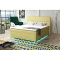 Boxspringbett Schlafzimmerbett CANELA 140x200cm inkl.Bettkasten/ LED