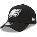 New Era Philadelphia Eagles NFL Evergreen Schwarz Verstellbare 9Forty A-Frame Cap - One-Size