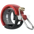 Knog Oi Luxe Small Fahrradklingel, 22.2mm, black/red