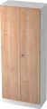 bümö office Garderobenschrank - Nachbildung: Weiß/Nussbaum