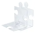 HAN CD-Ständer & Buchstütze Puzzle, standfester kombinierbarer Stehsammler in modernem Puzzle-Look, für CDs, Bücher & DVDs, 9212-63, transluzent-klar