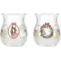 Holmegaard - Christmas Weihnachtsteelichthalter 2025, H 7,5 cm, multicolor (2er-Set)