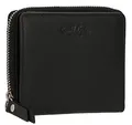 Gusti Geldbörse Leder - Henrietta Damen Kartenhülle Kartenhalter Kartenetui Brieftasche klein Leder Schwarz