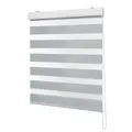 Ventanara® Doppelrollo Hellgrau mit Kassette Weiss Matt Duorollo Rollo Rolljalousie viele Größen (120 x 160 cm, Hellgrau/Kassette Weiss Matt)