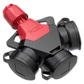 PCE PC Electric 253841-sr 3fach-Kupplung Vollgummi mit Spannungsanzeige 250 V Rot IP (253841-sr)