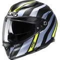 HJC F70 Galla Helm, schwarz-grau-gelb, Größe XS für Männer