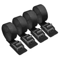 Spanngurte 4er Set Schwarz 250kg Tragkraft 2,5m Befestigungsriemen