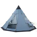 CampFeuer Tipi Zelt Spirit für 4 Personen | 3000 mm Wassersäule | Grau | Indianerzelt für Camping, Wandern, Firstzelt, Pyramidenzelt, Rundzelt, Festivalzelt, Gruppenzelt, Campingzelt, Familienzelt