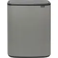 Brabantia Bo Touch Bin 2 x 30 Liter Mineral Concrete Grey