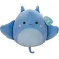 Jazwares Squishmallows Plüschfigur Blue Manta Ray Lux - 30 cm, Ultraweich, Kuscheltier, Offizielles Merchandise, Kinder, Jungen/Mädchen - Blau
