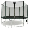 Aga SPORT PRO Trampolin 427 cm 14 ft Dunkelgrün,Kindertrampolin,Gartentrampolin mit Sicherheitsnetz + Schutznetz + Leiter - dunkelgrün