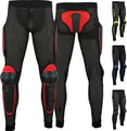 Protektorenhose Motorrad Motocross Skatebording protektoren Armour, Größe:54/XL, Farbe:Rot