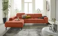 DOMO collection Ecksofa Cunelli tolle Sitznähte als Designelement, fester Sitzkomfort, L-Form, whlw. verstellbare Kopfteile, passend für gängige Saugroboter