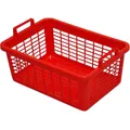 Wäschekorb eckig 80 l 80 cm rot Haushalt Tragekorb Wäschesammler Box Transport