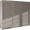 MIRJAN24 Schiebetürenschrank Derby II, Kleiderschrank, Stilvoll Schlafzimmer Garderobenschrank (Farbe: Cashmere)