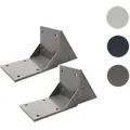 2er-Set Dachsparrenadapter für Kassetten-Markise T122 T123, Dachsparren Halterung Adapter ~ grau