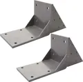 2er-Set Dachsparrenadapter für Kassetten-Markise T122 T123, Dachsparren Halterung Adapter grau