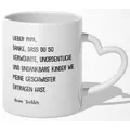 22Feels Tasse Papa Geschenk Vatertag von Tochter Vater Geburtstag Kaffeetasse Mann, Keramik, Made In Germany, Spülmaschinenfest, Herzhenkel weiß