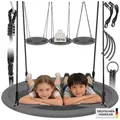 tectake Nestschaukel Teilerschaukel Swayer, höhenverstellbar, 120 kg, (Komplettset), 120 kg Belastbarkeit grau|schwarz 120,00 cm x 120,00 cm x 180,00 cm