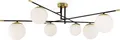 Maytoni Moderne Deckenleuchte Nostalgia 6xE14 excl. in Gold aus Metall Glas 40 W für Küche, Schlafzimmer, Wohnzimmer, Esszimmer, Lobby