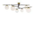 Maytoni Nostalgia Deckenleuchte 6x E14 Matt-Gold Weiss Glas