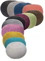 Northam Sitzhocker - Sitzpuff/Pouf/Sitzpouf Grobstrick-Optik Ø in ver. Farben (Grün)