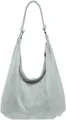 Caspar Schultertasche Damen Vintage Leder Tasche Hobo Bag - CLASSIC LINE - Modell No.617, 100% italienisches Veloursleder, samtig weich, angenehmer Tragekomfort