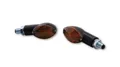 HIGHSIDER Smart Cateye Glühlampen Mini-Blinker Gehäuse Schwarz / Linse Rauchgrau