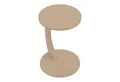 en.casa Beistelltisch, »Holeby« C-Form mit 4 Rollen rund 56 x Ø 38 cm Cappuccino