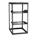VEVOR 20U Open Frame Netzwerkrack 585 mm tief Serverrack 4 Pfosten mit Regalen