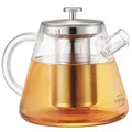 Tekanne aus Glas Glastekanne Sieb SILBERTHAL Kanne für Tee Filter Edelstahl