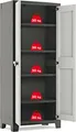 Keter Lagerschrank mit Regalböden Titan Schwarz und Grau 182 cm