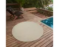 the carpet Teppich Kansas, rund, Höhe: 1 mm, moderner robuster In und Outdoor Teppich Jute Look