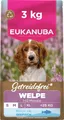 Eukanuba Welpenfutter getreidefrei mit Fisch für kleine und mittelgroße Rassen, Premium Trockenfutter ohne Getreide für Junior Hunde, 3 kg