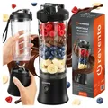 REVENTO® Vita Tragbarer Mixer 600ml – Kabelloser Standmixer 150W 6 Edelstahlklingen USB-C - Schwarz