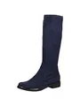 CAPRICE Damen Hohe Stiefel ohne Absatz Kniehoch Vegan, Blau (Ocean Stretch), 37.5 EU