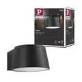 Paulmann 94452 LED Außenleuchte Außenwandleuchte Capea IP44 Warmweiß incl. 1x6 Watt Außenbeleuchtung Schwarz Außenlampe Aluminium Gartenlampe 3000 K